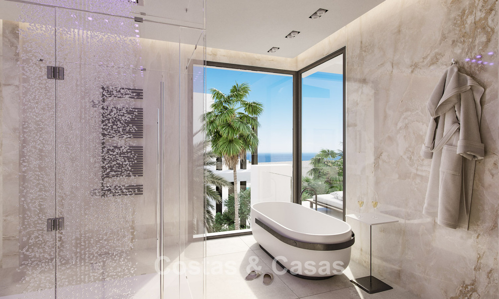 2 gesofisticeerde nieuwbouwvilla’s met zeezicht te koop dicht bij alle voorzieningen op de befaamde Golden Mile van Marbella 780244