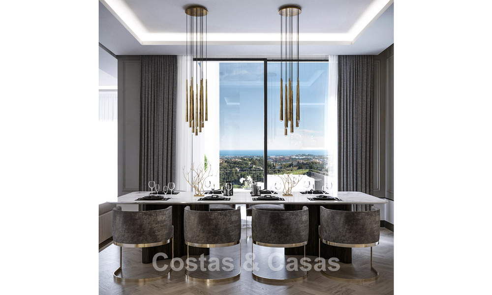 Exclusieve luxevilla met een klasssieke, eigentijdse-Andalusische architectuur te koop in een beveiligde gemeenschap in Benahavis - Marbella 780392