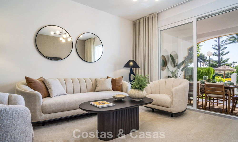 Gerenoveerd 3-slaapkamer tuinappartement op loopafstand van Puerto Banus in Nueva Andalucia, Marbella 780677