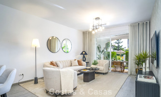 Gerenoveerd 3-slaapkamer tuinappartement op loopafstand van Puerto Banus in Nueva Andalucia, Marbella 780690 
