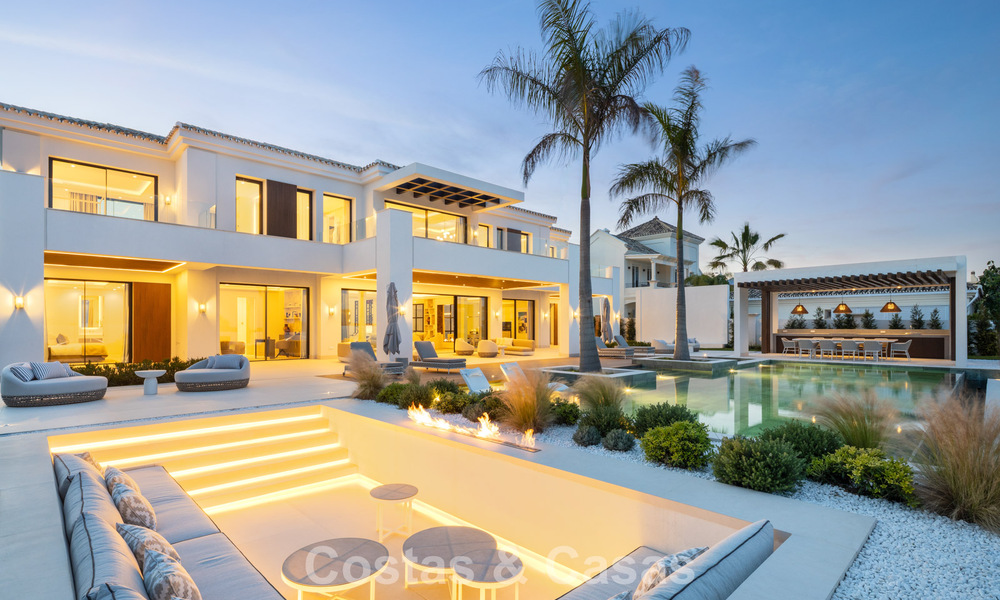 Exclusieve luxevilla met een moderne-Andalusische architectuur te koop met panoramisch zeezicht in Marbella - Benahavis 781176