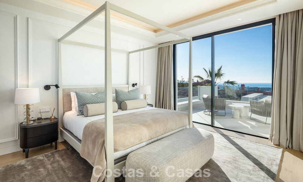 Exclusieve luxevilla met een moderne-Andalusische architectuur te koop met panoramisch zeezicht in Marbella - Benahavis 781183