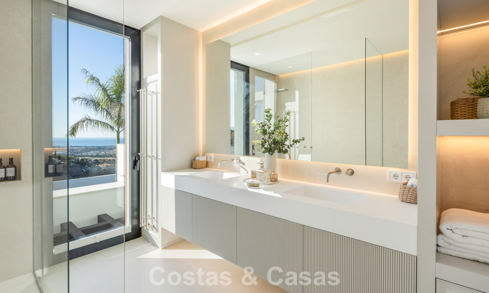 Exclusieve luxevilla met een moderne-Andalusische architectuur te koop met panoramisch zeezicht in Marbella - Benahavis 781185