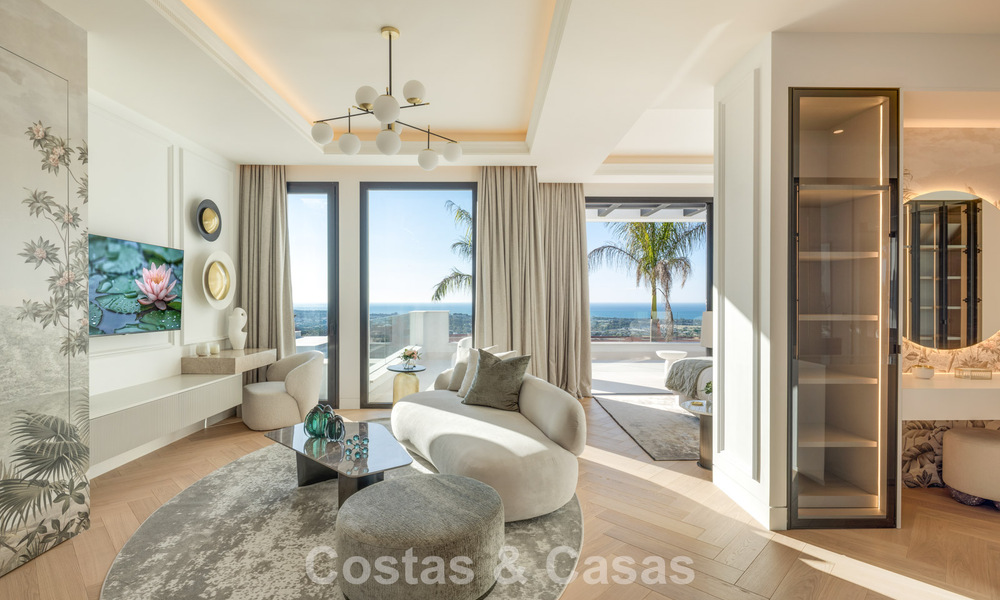 Exclusieve luxevilla met een moderne-Andalusische architectuur te koop met panoramisch zeezicht in Marbella - Benahavis 781186