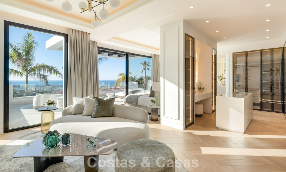Exclusieve luxevilla met een moderne-Andalusische architectuur te koop met panoramisch zeezicht in Marbella - Benahavis 781187