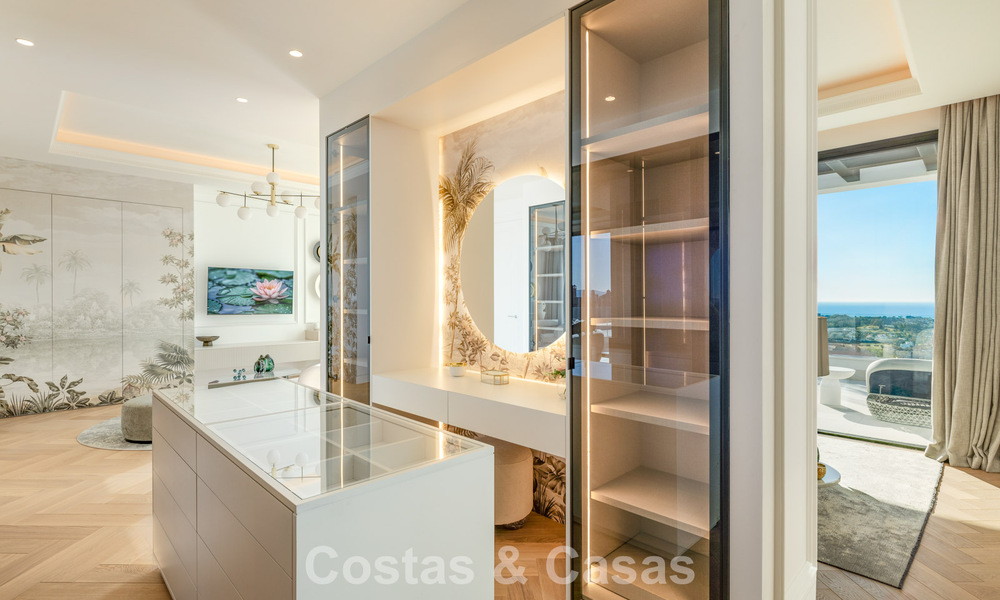 Exclusieve luxevilla met een moderne-Andalusische architectuur te koop met panoramisch zeezicht in Marbella - Benahavis 781191
