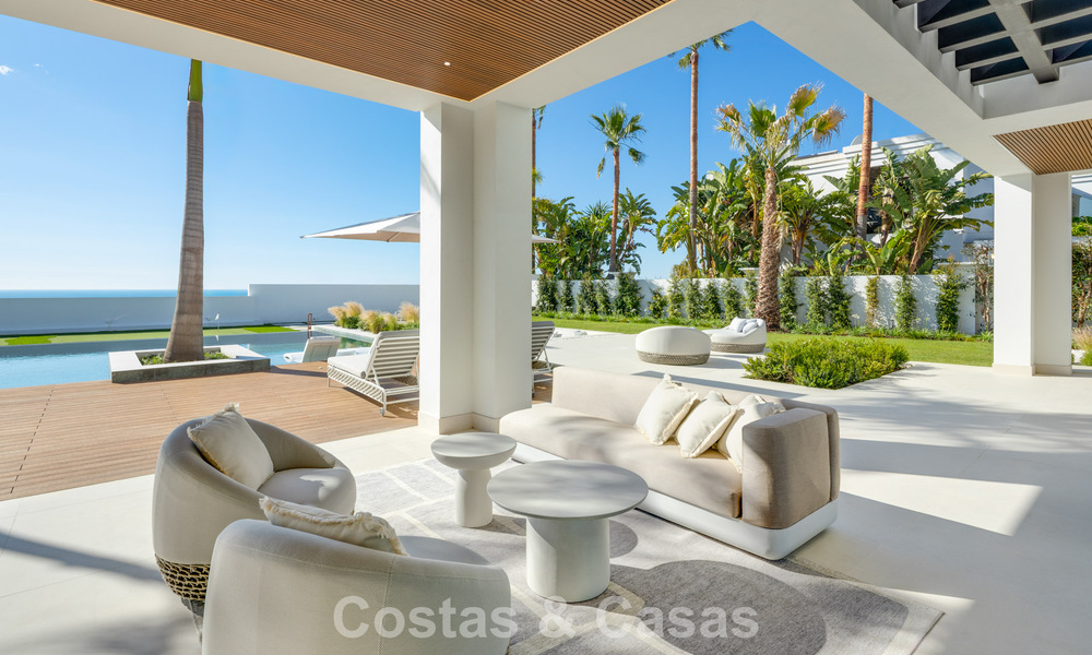 Exclusieve luxevilla met een moderne-Andalusische architectuur te koop met panoramisch zeezicht in Marbella - Benahavis 781197