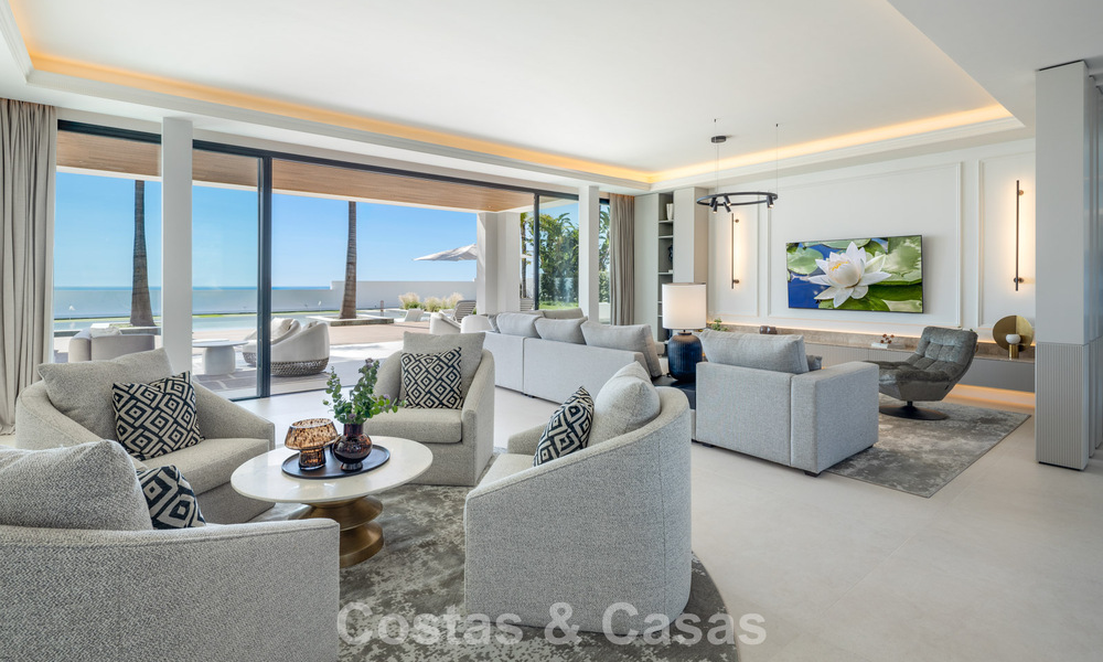 Exclusieve luxevilla met een moderne-Andalusische architectuur te koop met panoramisch zeezicht in Marbella - Benahavis 781208