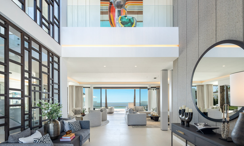 Exclusieve luxevilla met een moderne-Andalusische architectuur te koop met panoramisch zeezicht in Marbella - Benahavis 781209