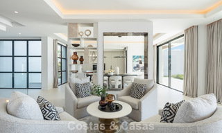 Exclusieve luxevilla met een moderne-Andalusische architectuur te koop met panoramisch zeezicht in Marbella - Benahavis 781211 