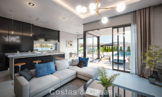 Contemporaine nieuwbouwvilla te koop in een populaire golfomgeving in Mijas, Costa del Sol 781159 