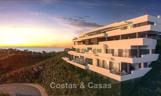 Nieuwe appartementen met zeezicht te koop op een steenworp van de golfbaan in La Cala de Mijas, Costa del Sol 781167 