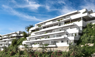 Nieuwe, eigentijdse luxe appartementen met zeezicht te koop nabij de golfbaan in La Cala de Mijas, Costa del Sol 781171 