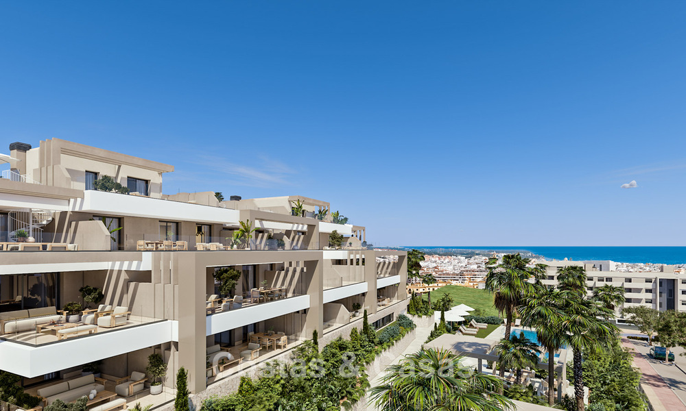 Lancering! Stijlvolle nieuwbouwappartementen te koop met panoramisch zeezicht vlakbij Estepona centrum 781393