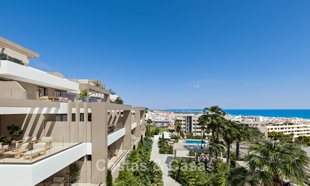 Lancering! Stijlvolle nieuwbouwappartementen te koop met panoramisch zeezicht vlakbij Estepona centrum 781394