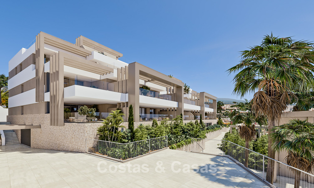 Lancering! Stijlvolle nieuwbouwappartementen te koop met panoramisch zeezicht vlakbij Estepona centrum 781397