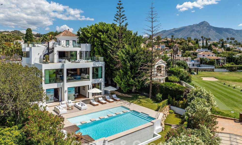 Instapklare, geavanceerde luxevilla te koop eerstelijnsgolf in Nueva Andalucia’s golfvallei, Marbella 781692