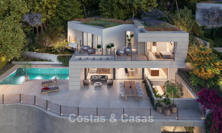 High-end nieuwbouwvilla met zeezicht te koop in een groene omgeving ten oosten van Malaga centrum 782568