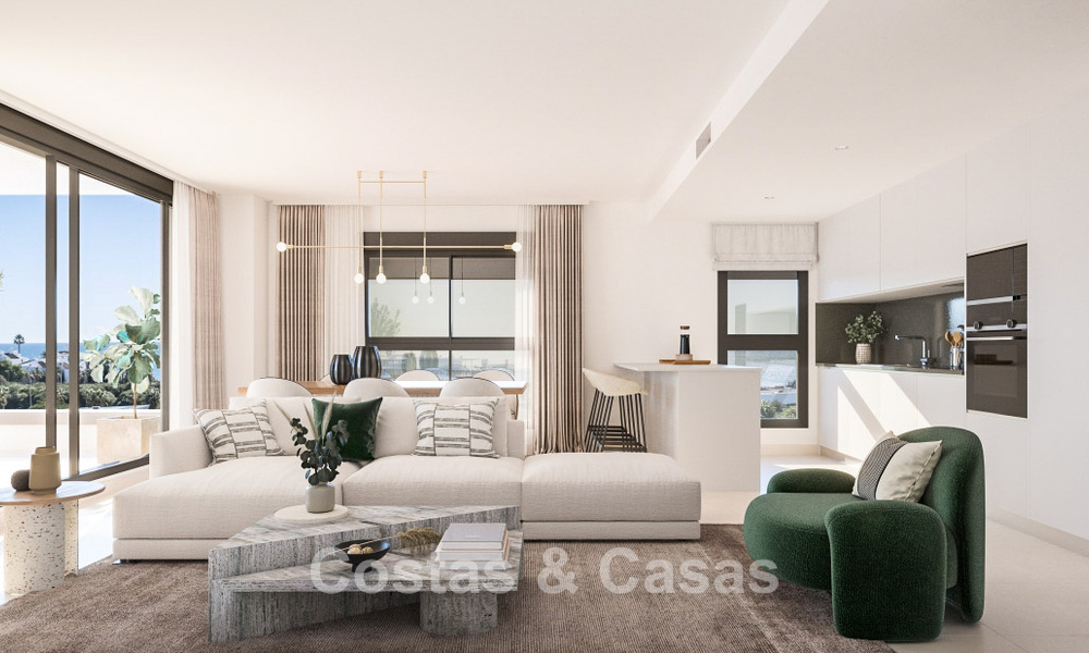 Nieuwe, hedendaagse appartementen met prachtig zeezicht te koop nabij Estepona centrum 783358