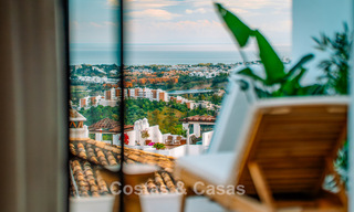 Instapklaar, ruime 3-slaapkamer rijwoning te koop met een eigentijds interieur en zeezicht in Marbella - Benahavis 782994 