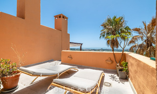 Opportuniteit! 3-slaapkamer luxe penthouse met panoramisch zeezicht te koop in Nueva Andalucia’s golfvallei, Marbella 783344 