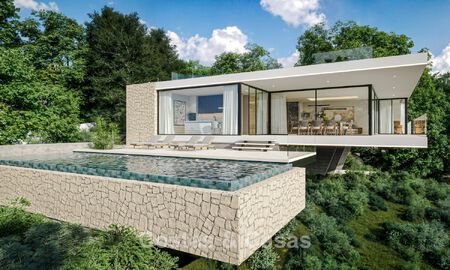 Off-plan nieuwbouwvilla met geavanceerde architectuur te koop in de heuvels van Marbella - Benahavis 783398