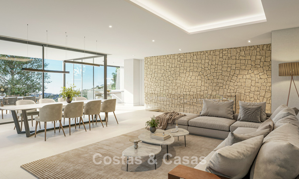 Off-plan nieuwbouwvilla met geavanceerde architectuur te koop in de heuvels van Marbella - Benahavis 783403