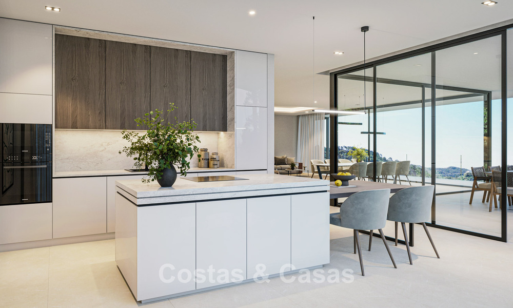 Off-plan nieuwbouwvilla met geavanceerde architectuur te koop in de heuvels van Marbella - Benahavis 783405