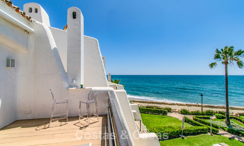 Hoogwaardig gerenoveerde strandwoning met prachtig zeezicht te koop op de Golden Mile van Marbella 784705