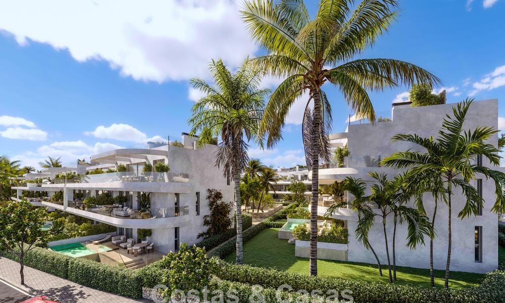 Innovatieve off-plan appartementen te koop op loopafstand van voorzieningen en het strand in Estepona, Costa de Sol 784907