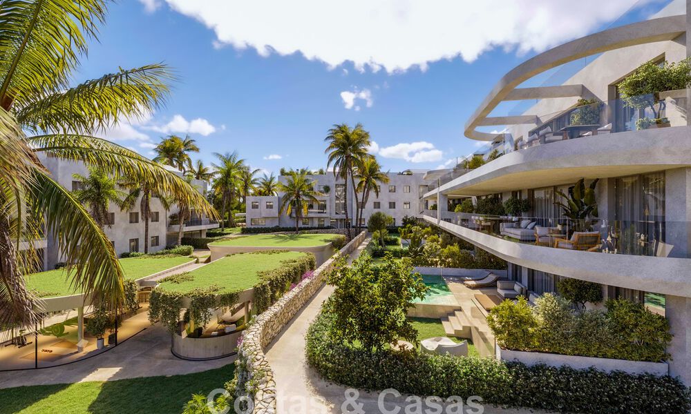 Innovatieve off-plan appartementen te koop op loopafstand van voorzieningen en het strand in Estepona, Costa de Sol 784924