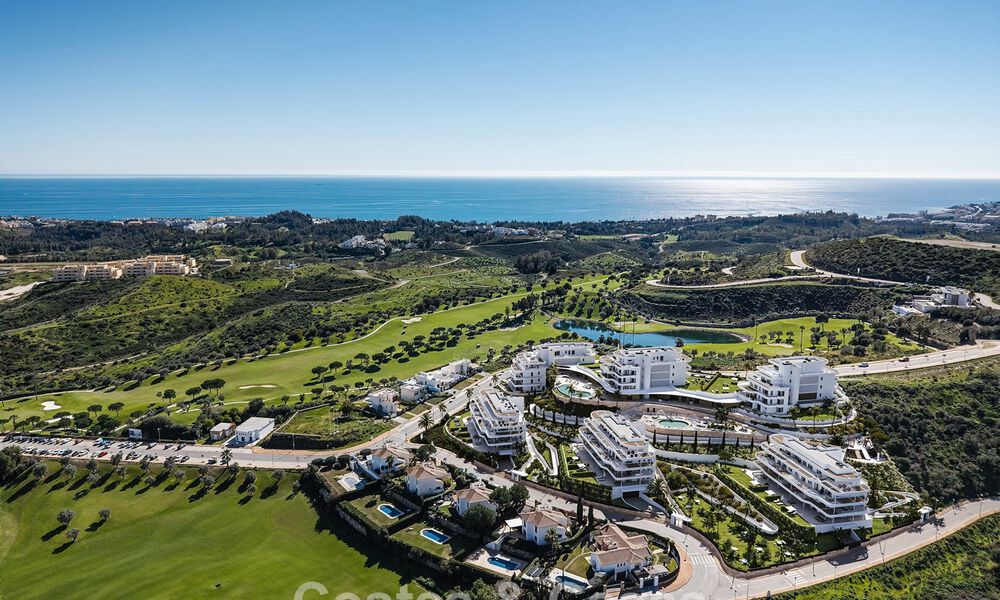 Lancering! Stijlvolle appartementen met panoramisch zeezicht te koop, eerstelijnsgolf in Mijas Costa, Costa del Sol 784982