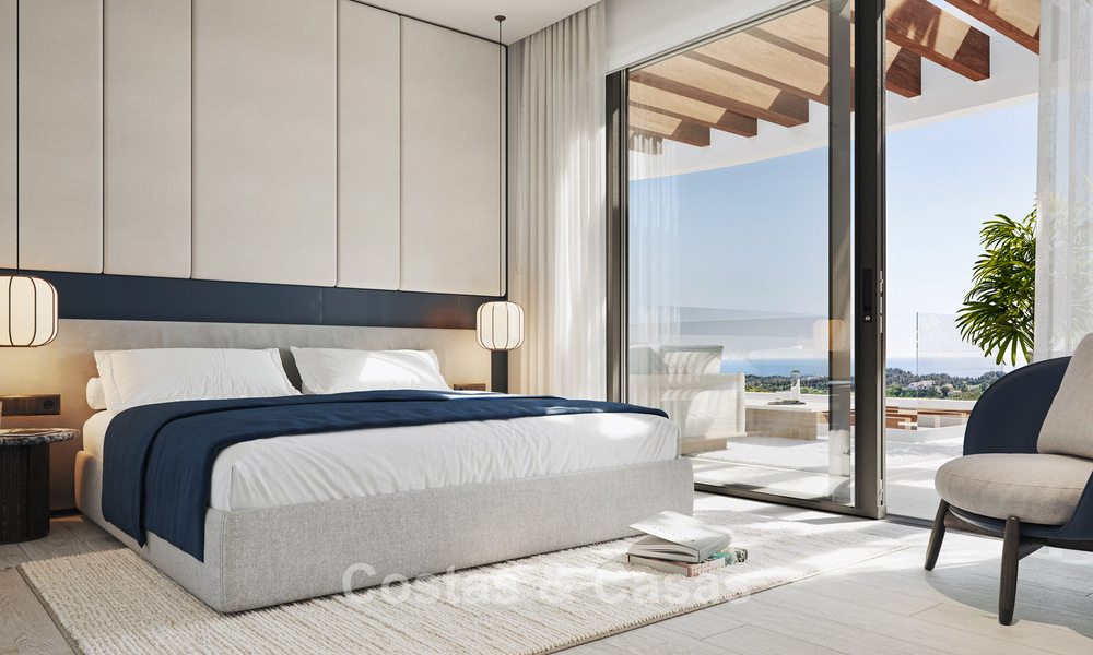 Lancering! Stijlvolle appartementen met panoramisch zeezicht te koop, eerstelijnsgolf in Mijas Costa, Costa del Sol 784987