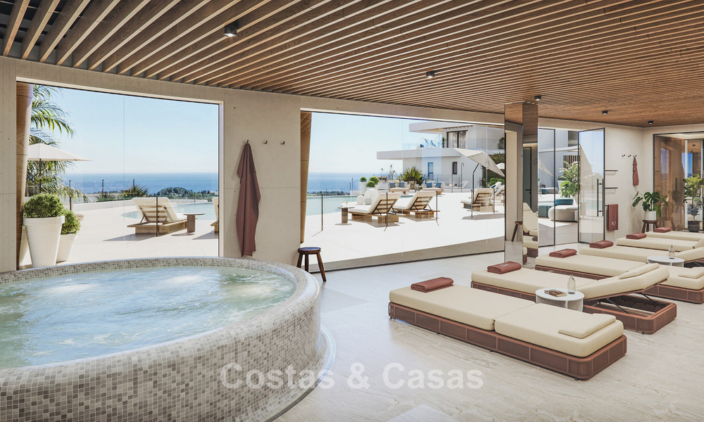 Lancering! Stijlvolle appartementen met panoramisch zeezicht te koop, eerstelijnsgolf in Mijas Costa, Costa del Sol 784990
