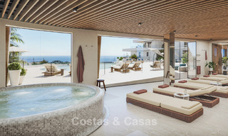 Lancering! Stijlvolle appartementen met panoramisch zeezicht te koop, eerstelijnsgolf in Mijas Costa, Costa del Sol 784990 