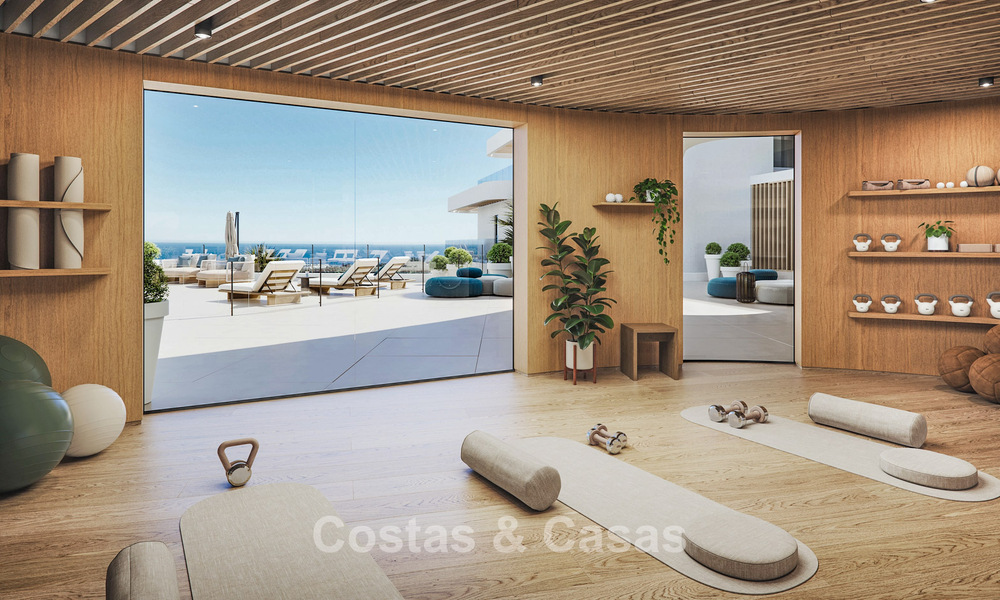 Lancering! Stijlvolle appartementen met panoramisch zeezicht te koop, eerstelijnsgolf in Mijas Costa, Costa del Sol 784992