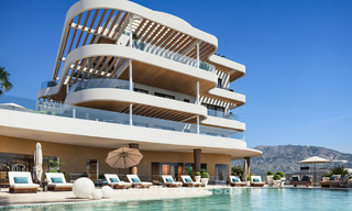 Lancering! Stijlvolle appartementen met panoramisch zeezicht te koop, eerstelijnsgolf in Mijas Costa, Costa del Sol 784998 