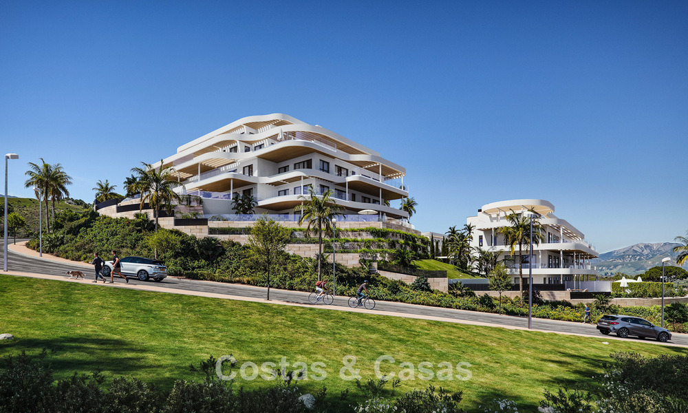 Lancering! Stijlvolle appartementen met panoramisch zeezicht te koop, eerstelijnsgolf in Mijas Costa, Costa del Sol 784999