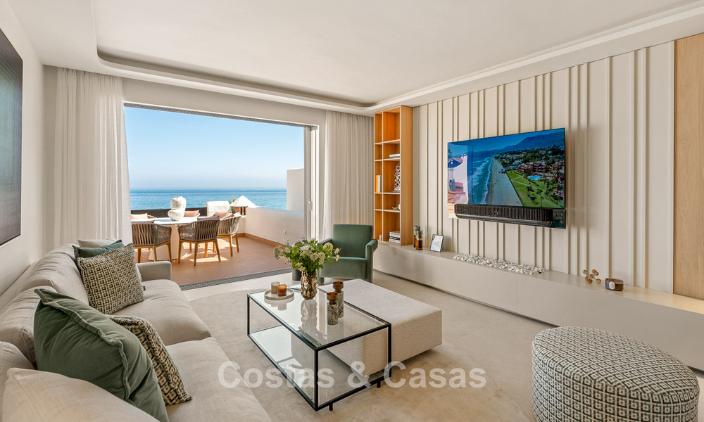 Gerenoveerd penthouse met zeezicht te koop aan het strand op de New Golden Mile tussen Marbella en Estepona 785299