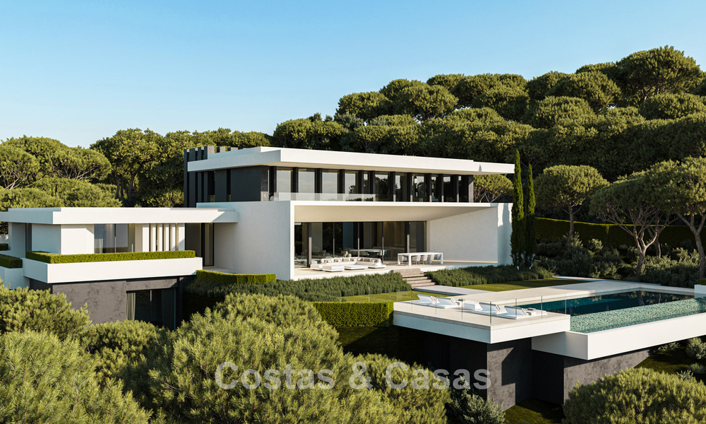 Architectonische nieuwbouwvilla’s met panoramisch zeezicht te koop in een beveiligde urbanisatie van Benahavis - Marbella 785780
