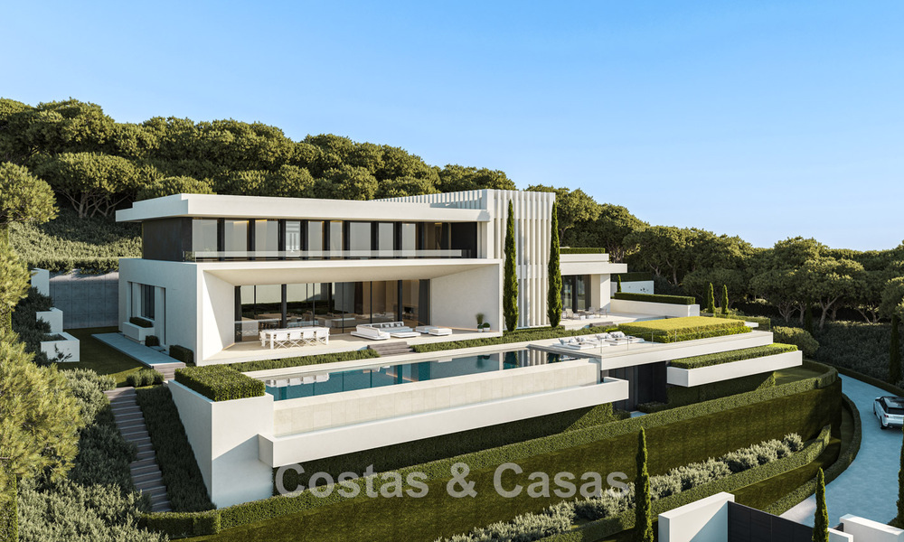 High-end luxevilla’s met panoramisch uitzicht op zee, in een beveiligde urbanisatie in Benahavis - Marbella 785792