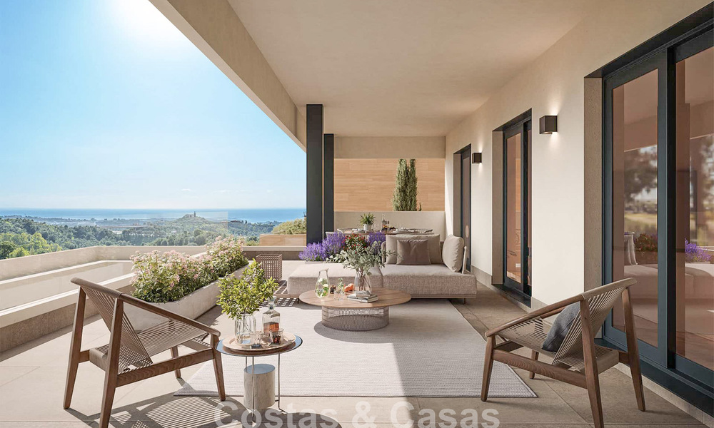 Lancering! Off-plan, innovatieve appartementen te koop met zeezicht in de heuvels van Marbella Oost 787025