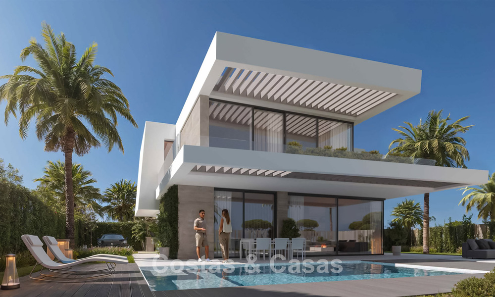 Exclusieve, off-plan designvilla’s met avant-garde architectuur te koop op 200m van het strand in Mijas Costa 787486