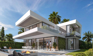 Exclusieve, off-plan designvilla’s met avant-garde architectuur te koop op 200m van het strand in Mijas Costa 787487 