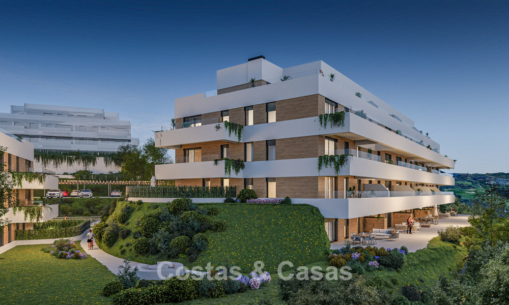 Lancering. Eigentijdse nieuwbouwappartementen te koop omgeven door golfbanen in Mijas, Costa del Sol 787798