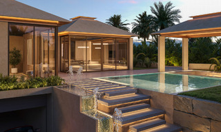 Gesofisticeerde, gelijkvloerse nieuwbouwvilla te koop in een populaire golfomgeving van Nueva Andalucia, Marbella 788690 