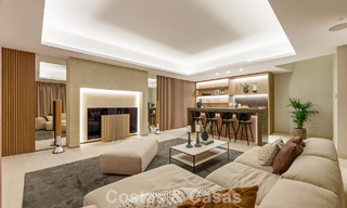 Minimalistische luxewoning met panoramisch zeezicht te koop in een prestigieus gated complex in Nueva Andalucia, Marbella 788597 