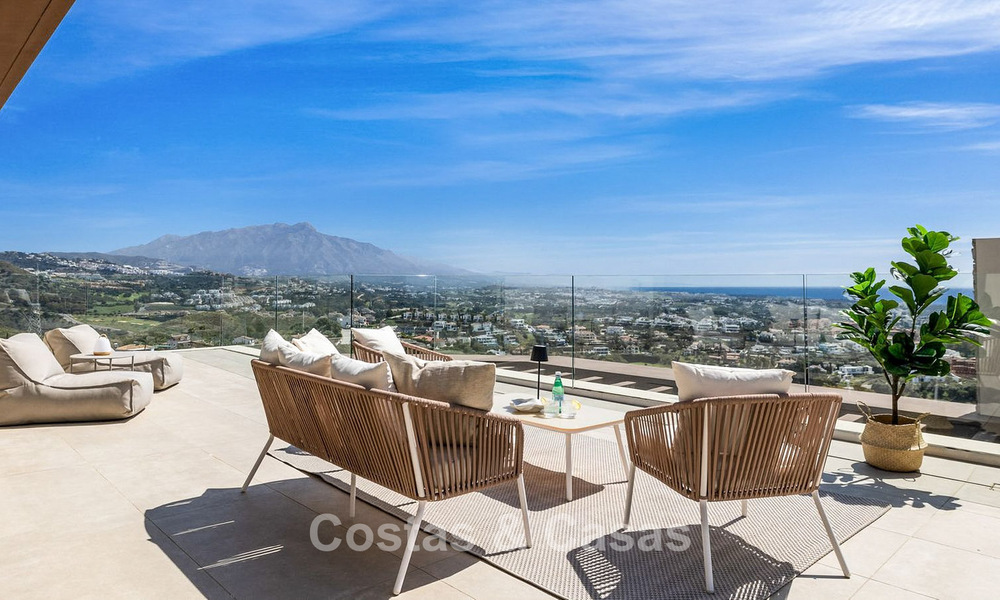 Instapklare luxevilla met moderne architectuur en panoramisch zeezicht te koop in Marbella - Benahavis 788938