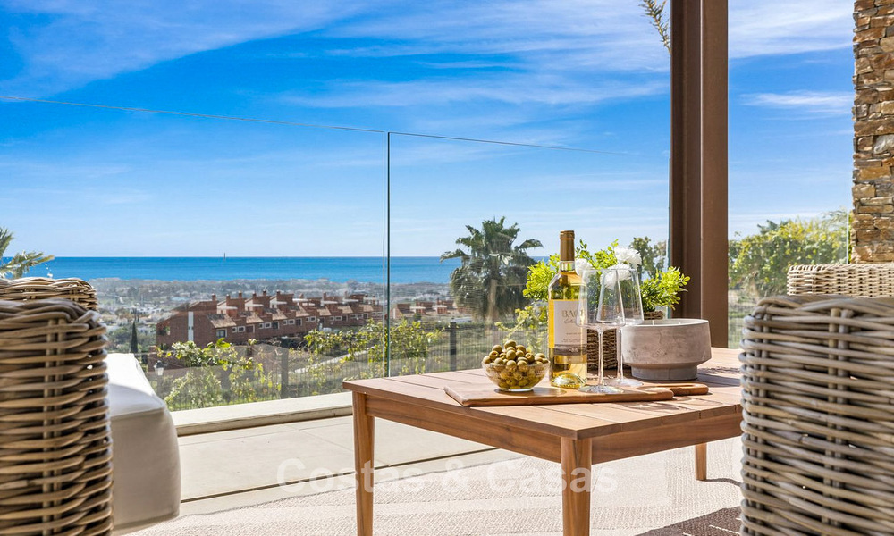 Instapklare luxevilla met moderne architectuur en panoramisch zeezicht te koop in Marbella - Benahavis 788950