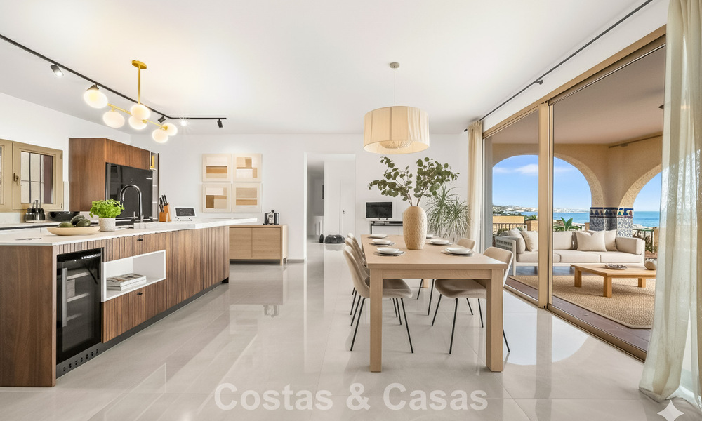 Authentieke Mediterrane villa met een modern interieur en magnifiek zeezicht te koop in Estepona West 788966